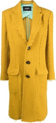 Single-Breasted Bouclé Trench Coat