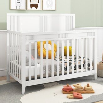 DECO Certified Baby Safe Crib, Pine Solid Wood, Non-Toxic Finish