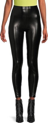 High Rise Faux Leather Leggings