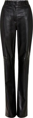 Lincoln high-waist leather trousers