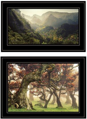 The Land of Hobbits 2-Piece Vignette by Martin Podt, Black Frame, 21 x 15