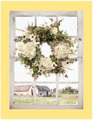 Pleasant View by Lori Deiter, Ready to hang Framed Print, Yellow Window-Style Frame, 14 x 18