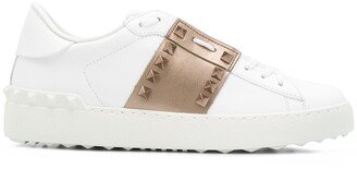 Rockstud leather sneakers