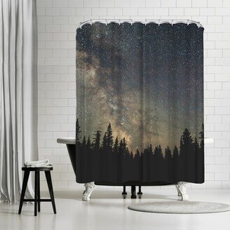 71 x 74 Shower Curtain, Stars Over The Forest Ii by Luke Gram