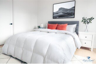 575 Loft Warm Room Down Duvet/Comforter Super Lightweight, Thin and Breathable 233TC Casing with Corner loops