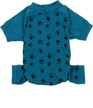 Leveret Dog Cotton Pajama Dog Paw Blue