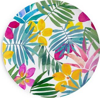 Salad Plates: Watercolor Tropical Vibes - Multi Salad Plate, Multicolor