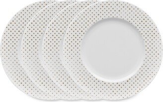 Hammock Dots Rim Salad Plates, Set of 4