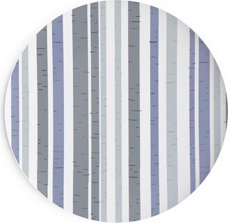 Salad Plates: Wooded Aspens - Gray Salad Plate, Gray