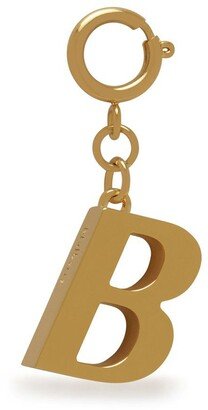 Alphabet Brass Keyring - B