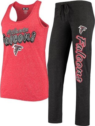 Women's Concepts Sport Black and Red Atlanta Falcons Satellite Slub Pants and Tank Top Sleep Set - Black, Red