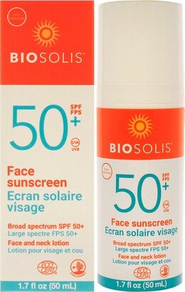 Face Sunscreen and Neck Lotion SPF 50 by Biosolis for Unisex - 1.7 oz Sunscreen