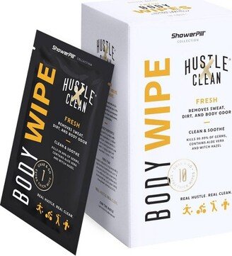 Hustle Clean Body Wipes 1pk/10pc