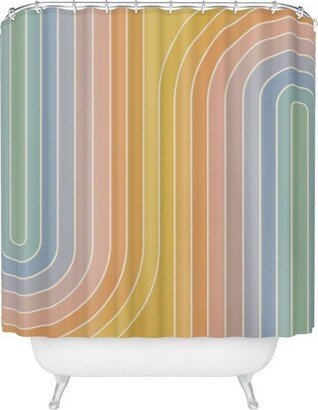 Color Poems Gradient Curvature Heavy Shower Curtain