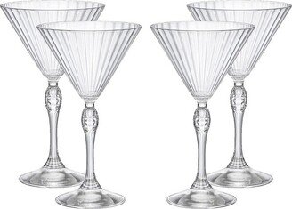 America '20s 8.25 oz. Martini Glasses, 4-Piece, Clear