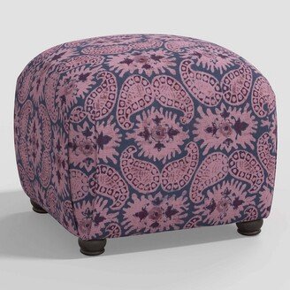 Poppy Ottoman in Damask