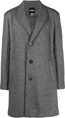 Single-Breasted Wool Coat-BG