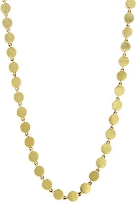 Mini Circle Link Yellow Gold Necklace