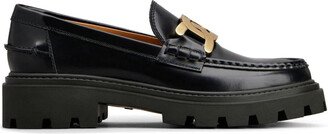 Shiny leather loafers