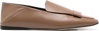 Square-Toe Leather Loafers-AB