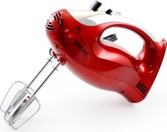 5 Speed Motor Lightweight Hand Mixer in Red