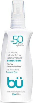 Spf 50 Fragrance-Free Sunscreen Spray 3.3oz