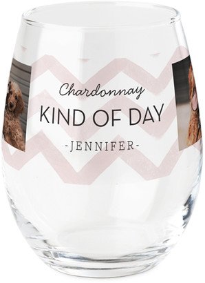 Stemless Wine Glasses: Text Gallery Of Four Printed Wine Glass, Printed Wine, Set Of 1, Multicolor