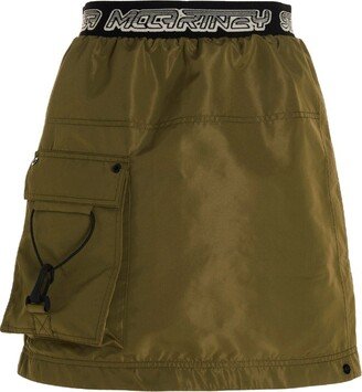 Logo Waistband Cargo Mini Skirt