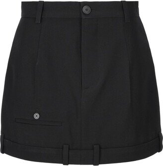 Twill Deconstructed Mini Skirt