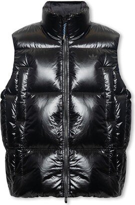 High-Neck Zip-Up Down Gilet