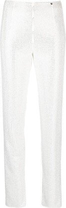 NISSA Rhinestone-Embellished Slim-Fit Trousers