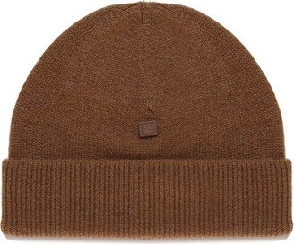 Turn-Up Brim Rib-Knit Beanie