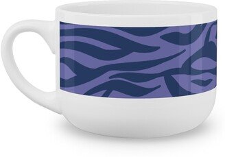 Mugs: Zebra Animal Print - Purple Latte Mug, White, 25Oz, Purple