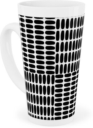 Mugs: Basketweave - Neutral Tall Latte Mug, 17Oz, Black