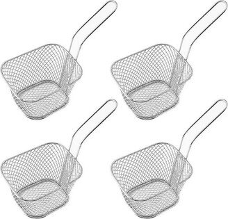 Cheer Collection Mini Square French Fry Baskets, 4 Pack