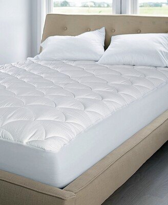 Dual-Action 100% Cotton Damask Dot Mattress Pad, Twin