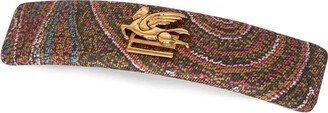 Paisley-Print Hair Clip