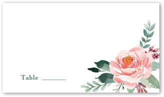 Wedding Place Cards: Vintage Wedding Wedding Place Card, Pink, Placecard, Matte, Signature Smooth Cardstock