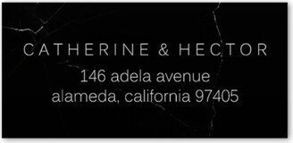 Address Labels: Married Marble Address Label, Black, Address Label, Matte