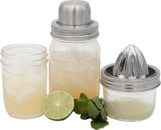 Stainless Steel Juicing Lid For Wide Mouth Mason Jars By Jar Lifestyle