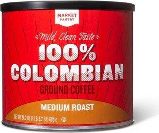 100% Colombian Medium Roast Ground Coffee - 24.2oz - Market Pantry™