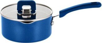 Saucepan Pot W/ Lid-Non-Stick Stylish Kitchen Cookware W/ Foldable Knob, 3.1 Quart (Blue)