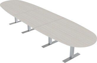 Skutchi Designs, Inc. 14 Person Boat Oval Conference Table With Metal T Bases Electric Units