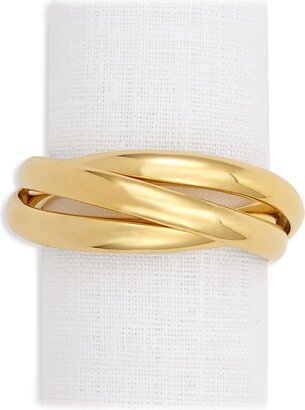 Three Ring 4-Piece 24K Goldplated Napkin Jewel Set