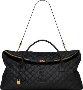 Giant Quilted Leather Es Travel Bag