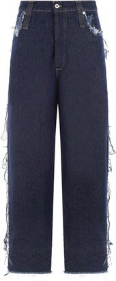 Federico Cina Straight-Leg Fringed Trim Jeans