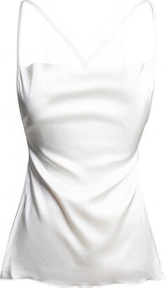 Incantevole Milano Silk Camisole Blouse In White