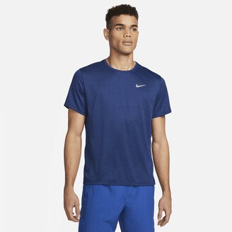 Men's Miler Dri-FIT UV Short-Sleeve Running Top in Blue