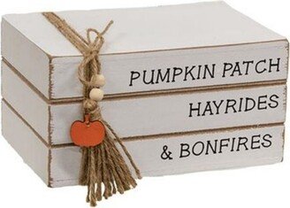 Pumpkin Patch Stacked Wooden Books