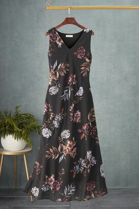 Women's Cassia Flora Dress - Black Multi - PS - Petite Size